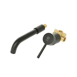 Смеситель для раковины Orange Karl M05-722b настенный на 2 отверстия С ВНУТРЕННЕЙ ЧАСТЬЮ, цв. черный, ZZ Orange karl 00277021 / M05-722b