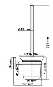 Ерш настенный, (цв.хром),  ZZ Swedbe Attribut 9807