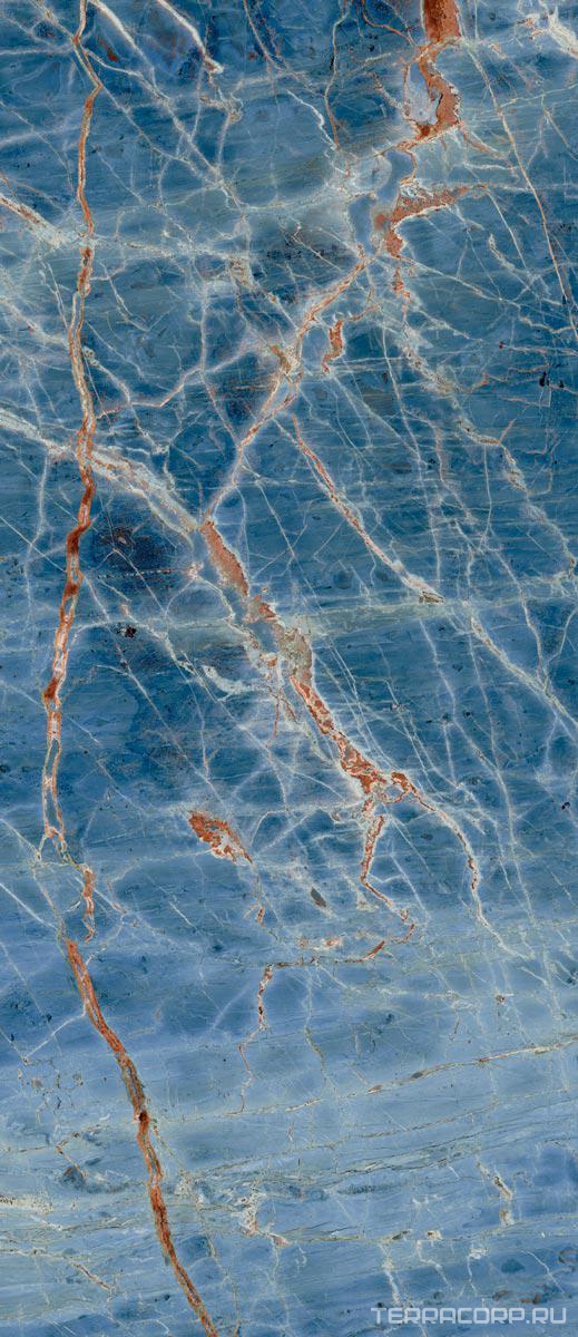 Керамогранит Gardenia Orchidea La Marmoteca Blue Denim Lux 120x280 Бежевый, фото 7
