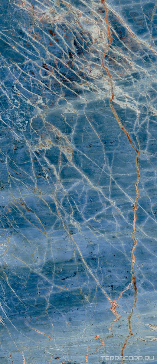 Керамогранит Gardenia Orchidea La Marmoteca Blue Denim Lux 120x280 Бежевый, фото 6