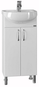 Тумба напольная ""-40 см, БЕЗ раковины Sanita Mango 40, цвет белый ZZ Санта Сити 101203