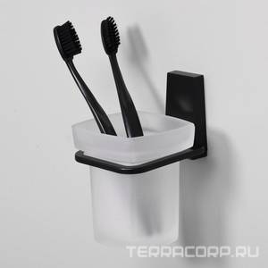 Стакан для зуб. щеток , цв.черный ZZ Wasserkraft Abens K-3228