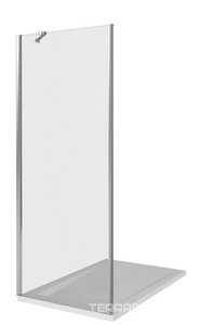 Боковая часть 90 см. для душевого Г-образного ограждения " MOKKA"  SP-90-C-WE",  проф.белый, прозрачн.стекло ZZ Good Door Mokka МК00010