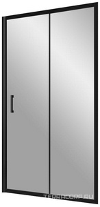 Душевая дверь в нишу Vegas Glass  NOVO 150 02М 01 150 см, профиль матовый черный, стекло прозрачное ZZ Vegas Glass ZP ZP NOVO 150 02М 01