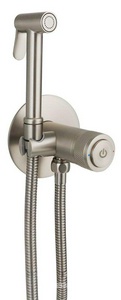 Смеситель совмещ. с гигиенич. душем, готовый к-т: лейка, шланг, скрытая часть, (цв.никель браш.),  Allen Brau Liberty 5.33005-BN