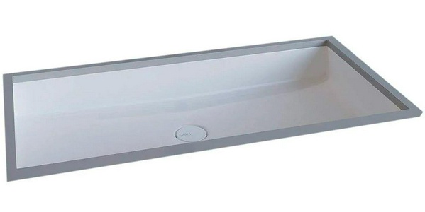 Раковина встраив.в столешн.снизу,прямоуг 750х400хh129мм,без отв.д/смес,без перелива,без донного клапана,литой камень S-Stone мат,цв.белый,  10 ZZ Salini Marea 1802210M