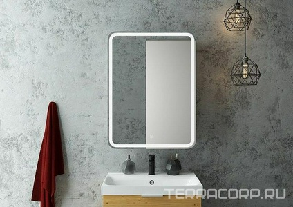 Зеркало-шкаф 60x15x80 см Art&Max  60 L с подсветкой ZZ Art & Max Platino AM-Pla-600-800-1D-L-DS-F