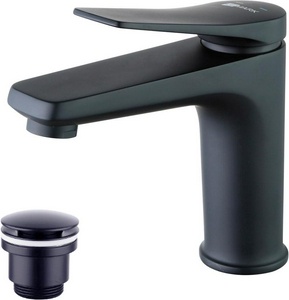 Смеситель для раковины  c д\к, цв. черный Lemark Bronx LM3706BL