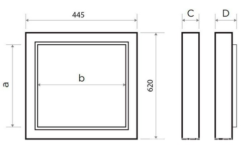 Люк сантехнический ревизионный  62(в)x44,5(ш) см, открывание нажатием, ключ для регулировки в комплекте ZZ Люкер AL-KR ALRK 62/44,5