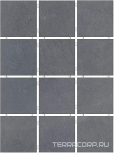 Керамогранит Kerama Marazzi Амальфи  серый темный 12 частей (полотно 29.8х39.8) 9.8х9.8 Серый 