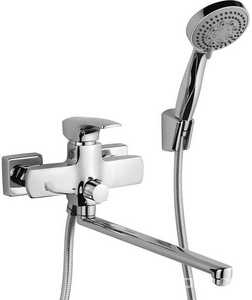 Смеситель для ванны, с поворотным изливом 30см, лейка, шланг, кронштейн в компл., (цв.хром),  Paini Angel ANCR112P20LMKM