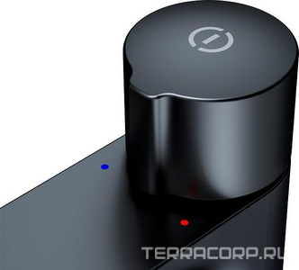 Смеситель для раковины высокий, нажимной, БЕЗ донного клапана, черный матовый AMPM X-Joy F85A92522