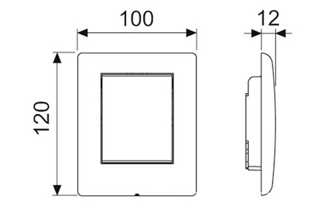 Панель смыва для писсуара, (цв.хром глянцевый),  Urinal ZZ Tece TECEplanus 9242311