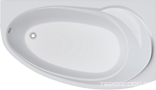 Ванна  угловая "" 160х95 см R акриловая, без каркаса, слива-перелива, цвет белый 1Marka JULIANNA 01дж1695п