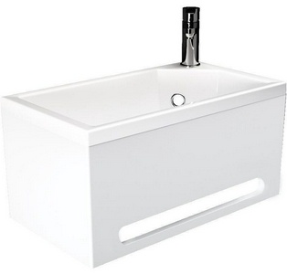 Раковина  XS MINI R (правая) 39х22 см с полотенцедержателем, цвет белый, ZZ 1Marka Tiny У84218