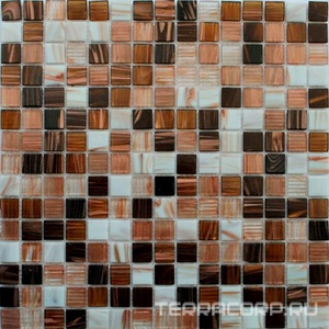 Мозаика Мастера Керамики Glass Мозаика JS12 (чип 20x20) 30.5х30.5 Бежевый 