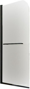 Шторка на борт  ванны PL79B-90-01-C4 профиль черный, стекло5 мм прозрачное, Easy Clean ZZ Veconi PL-79B PL79B-90-01-C4