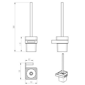 Ершик подвесной Boheme Q 10954-G, золото, ZZ Boheme q 10954-G