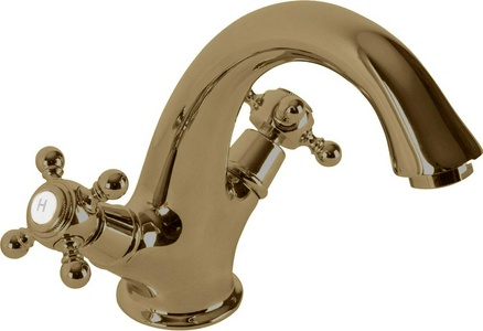 Смеситель для раковины, с д/к, (цв. бронза),  ZZ Cezares Golf GOLF-LS1-02