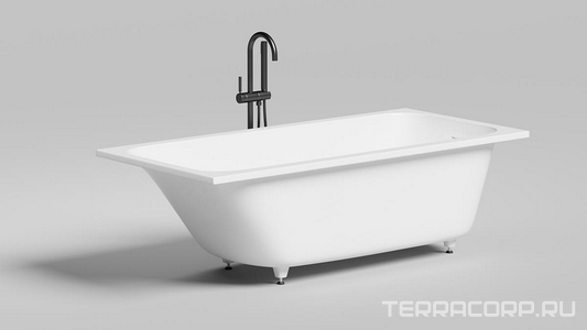 Ванна 1700х800хh600мм, встраив., литой камень S-Sense матов. цв.белый, д/к Up&Down в цвет ванны, интегрир.слив-перелив, ножки в компл,  ZZ Salini Orlanda Kit 102116M