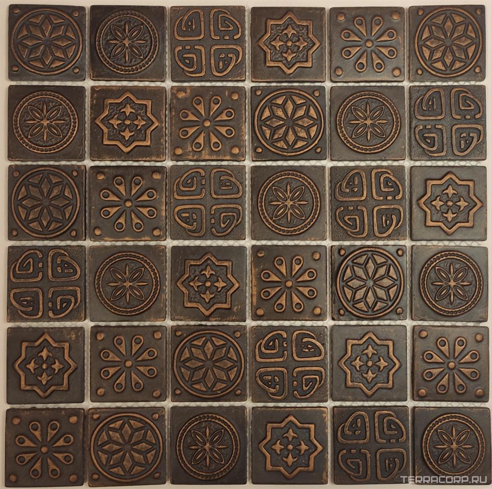 Мозаика Мастера Керамики Ceramic Мозаика KG4802 (чип 48x48) 30х30 Коричневый, фото 3