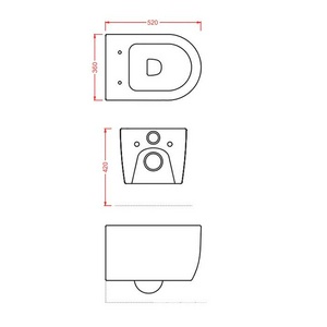 Унитаз подвесной 36х52см, безободковый, БЕЗ сиденья, крепёж в компл., (цв.белый),  ArtСeram Monet MNV001 01; 00