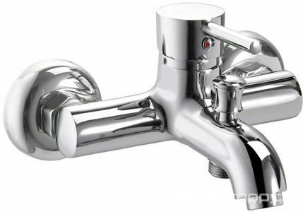 Смеситель для ванны TASCO с коротким изливом, БЕЗ аксессуаров, цв.хром, ZZ Azario Treya AZ-15160511