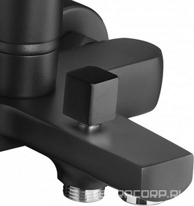 Смеситель для ванны/душа, без аксессуаров, цвет черный матовый Azario Treya AZ-156805024