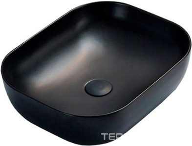 Раковина накладная 500х400х140 мм, без отверстия для смесителя, без перелива, (цв.черный матовый, Vincea ZZ Vincea Раковины VBS-101MB