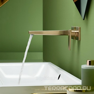 Смеситель для раковины, встраиваемый в стену, излив 225мм, внешняя часть, БЕЗ скрытой арт.13622180, (цв.полир.золото), Metropol ZZ Hansgrohe metropol 32526990