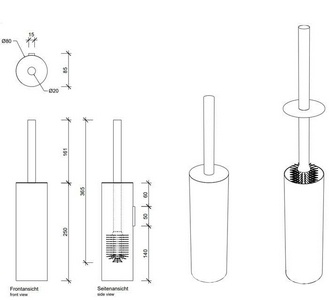 Ерш настенный, (цв.золото),  ZZ Decor Walther Bar 0856920