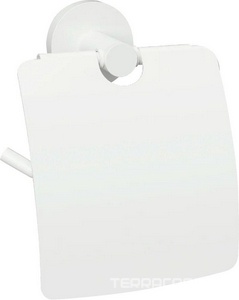 Держатель для т/б, с крышкой, (цв.белый),  ZZ Bemeta White 104112014