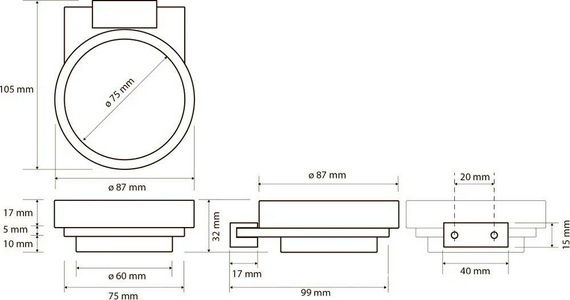 Мыльница настенная, (цв.черный матовый / розовое золото глянец),  ZZ Bemeta Galla 108108020