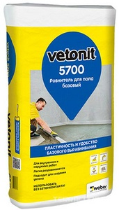 Вебер ветонит  базовый ровнитель пола 5700  25 кг.ZZ Vetonit Vetonit 1001893
