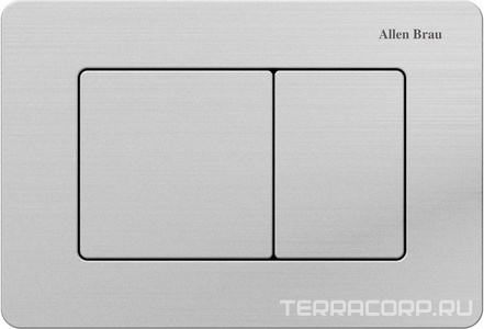 Кнопка двойного смыва, пневм., для инсталляции д/унитаза, (сталь цв.браш.никель),  Allen Brau Infinity 9.20006.BN