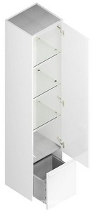 Пенал MODULA  подвесной 170 см с дверцей и ящиком, цвет белый ZZ Kerama Marazzi Modula MO.165\WHT/MOD.165\WHT