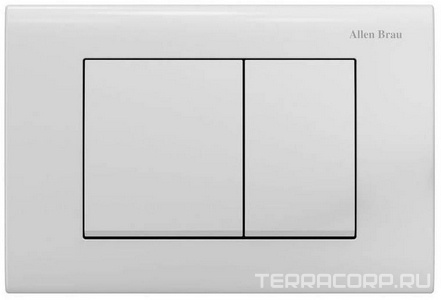 Кнопка двойного смыва, пневм., для инсталляции д/унитаза, (пластик цв.белый),  ZZ Allen Brau Liberty 9.20002.20