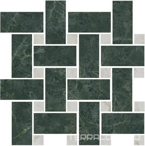Керамогранит Kerama Marazzi Серенада Декор  мозаичный зелёный лаппатированный 32x32 Комбинированный 