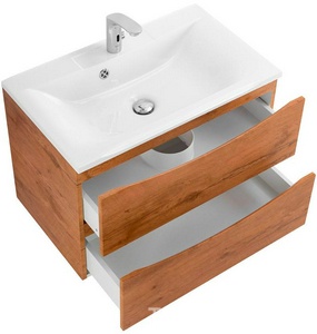 База под раковину подвесная с двумя выкатными ящиками, 650х450х500мм, (цв.Rovere Nature),  ZZ BelBagno Marino MARINO-650-2C-SO-RN-P