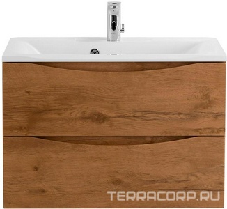 База под раковину подвесная с двумя выкатными ящиками, 650х450х500мм, (цв.Rovere Nature),  ZZ BelBagno Marino MARINO-650-2C-SO-RN-P