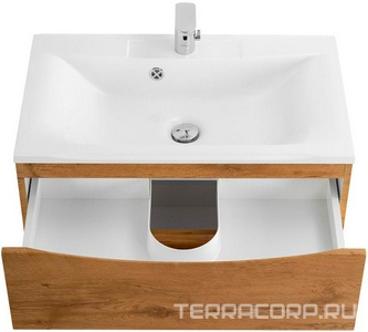 База под раковину подвесная с двумя выкатными ящиками, 650х450х500мм, (цв.Rovere Nature),  ZZ BelBagno Marino MARINO-650-2C-SO-RN-P