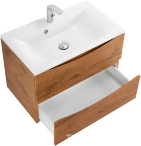 База под раковину подвесная с двумя выкатными ящиками, 650х450х500мм, (цв.Rovere Nature),  ZZ BelBagno Marino MARINO-650-2C-SO-RN-P