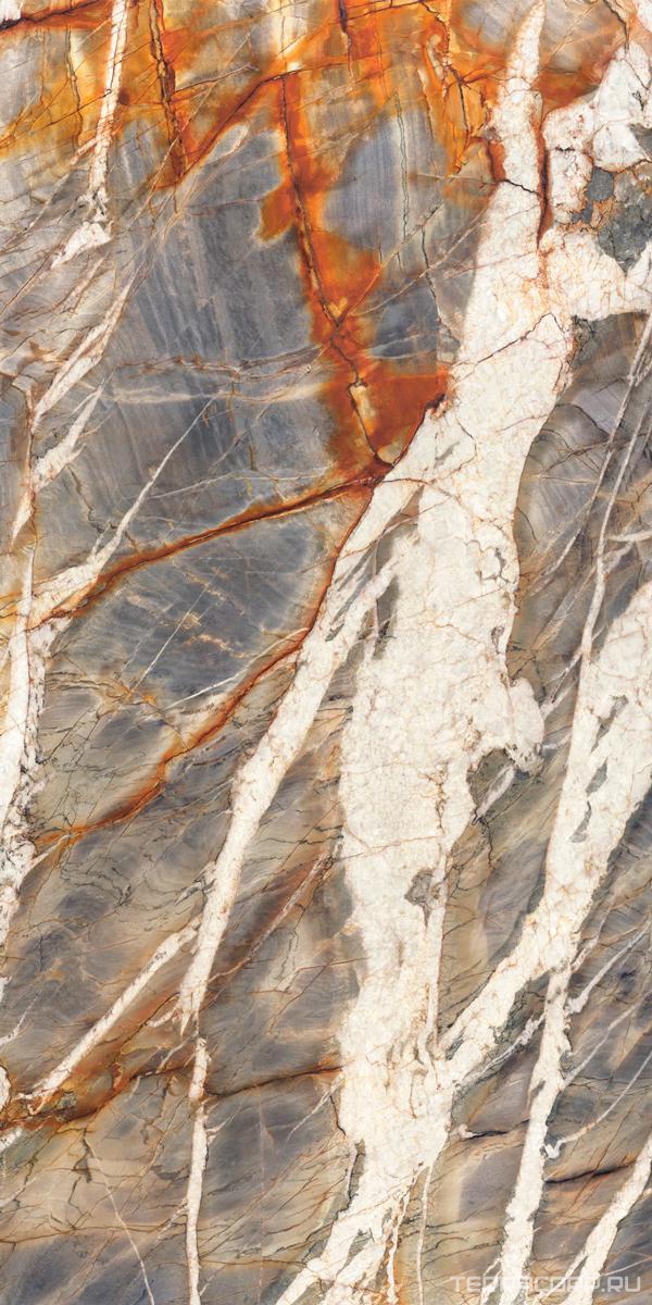 Керамогранит Ariostea Ultra Marmi Blue Tempest Block A Lucidato (Shiny) 6 mm 150x300 Комбинированный, фото 4