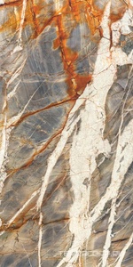 Керамогранит Ariostea Ultra Marmi Blue Tempest  Block A Lucidato (Shiny) 6 mm 150x300 Комбинированный 