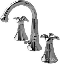Смеситель для раковины высокий излив  на 3 отв .с д/к хром Palma ZZ