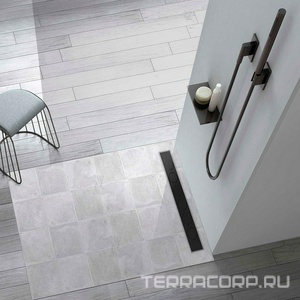 Душевой лоток 800 мм, пропускн.спос-ть 48 л/мин, с перфорир. решеткой, (цв.черный),  ZZ Vincea Say Optima SAY.601.80.B.M.S.NSNGH