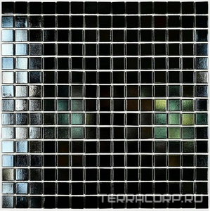 Мозаика Bonaparte Мозаика стеклянная Black Light  (20x20x4) 32,7x32,7 Комбинированный 