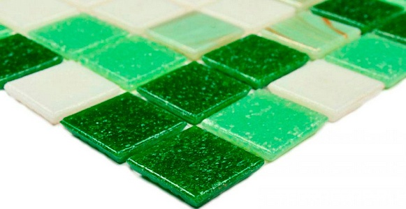 Мозаика Bonaparte Мозаика стеклянная Grass  (20x20x4) 32,7x32,7 Комбинированный 