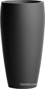 Раковина 470х470хh900мм, напольная, круглая, без отв.д/смес и перел., литой камень S-Stone мат.цв.RAL9011, донный клапан Up&Down в компл.,  03 ZZ Salini Alda 130321MRF / RAL9011 Graphite black (черный матовый)