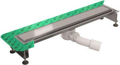 Дренажный канал 900мм, (лоток, ножки, сифон пластик горизонт.выпуск, гидроизол.ткань в компл.), БЕЗ декор решётки, Smart Drain XX